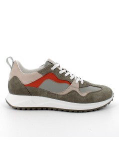 IGI &Co Sneakers Fondo Chiaro Dettagli Camoscio Pelle Militare