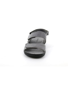 Grunland Sandalo Uomo con Velcro Pelle Antracite