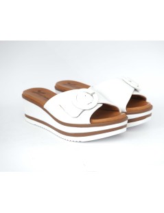 Susimoda Ciabatta Zeppa Plantare Gel Regolabile Nappa Bianco