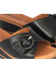 Susimoda Ciabatta Zeppa Plantare Gel Regolabile Nappa Nero