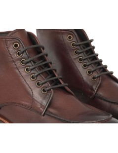 Franco Fedele Stivaletto Polacchino Vaschetta Pelle Bordeaux