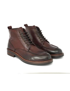 Franco Fedele Stivaletto Polacchino Vaschetta Pelle Bordeaux