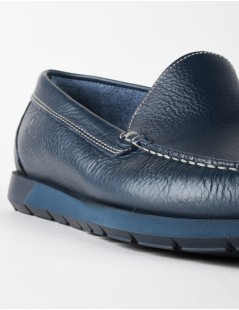 Valleverde Mocassino Vaschetta Cucita Extralight Fondo Bicolore Blu