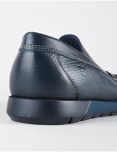 Valleverde Mocassino Vaschetta Cucita Extralight Fondo Bicolore Blu