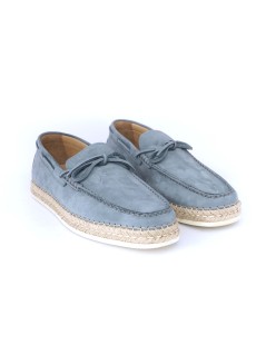 Rossano Bisconti Mocassino Fondo Corda Camoscio Denim