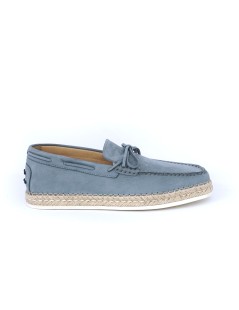 Rossano Bisconti Mocassino Fondo Corda Camoscio Denim