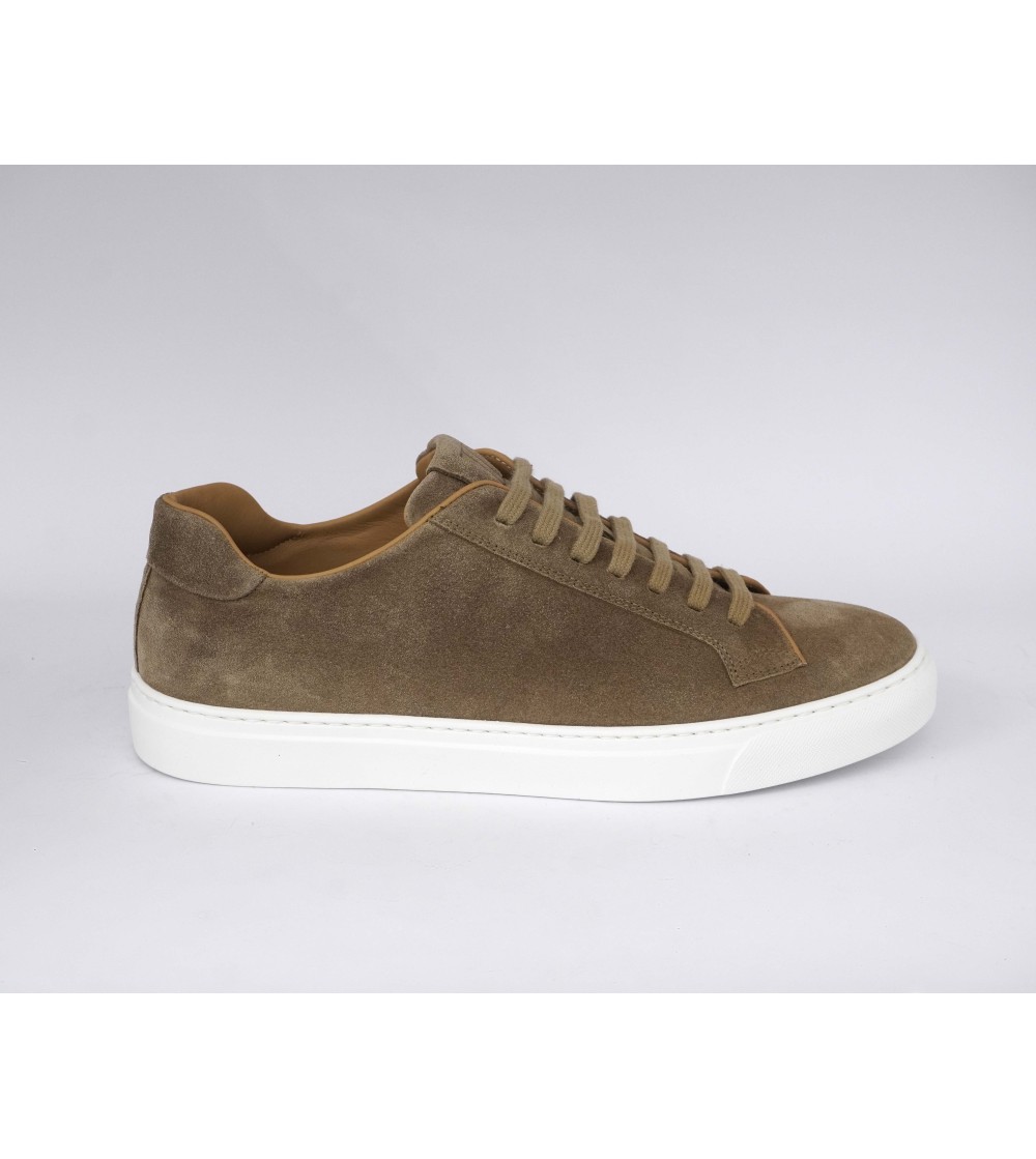 Rossano Bisconti Sneakers Cassetta Camoscio Profilato Antilope