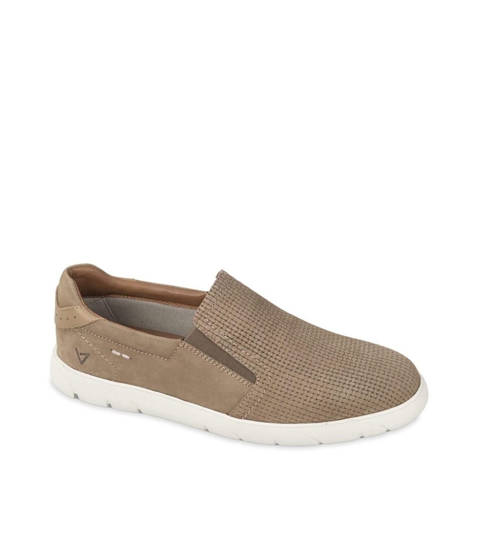 Valleverde Mocassino Slipon Linguetta Intrecciata Fondo Chiaro Talpa