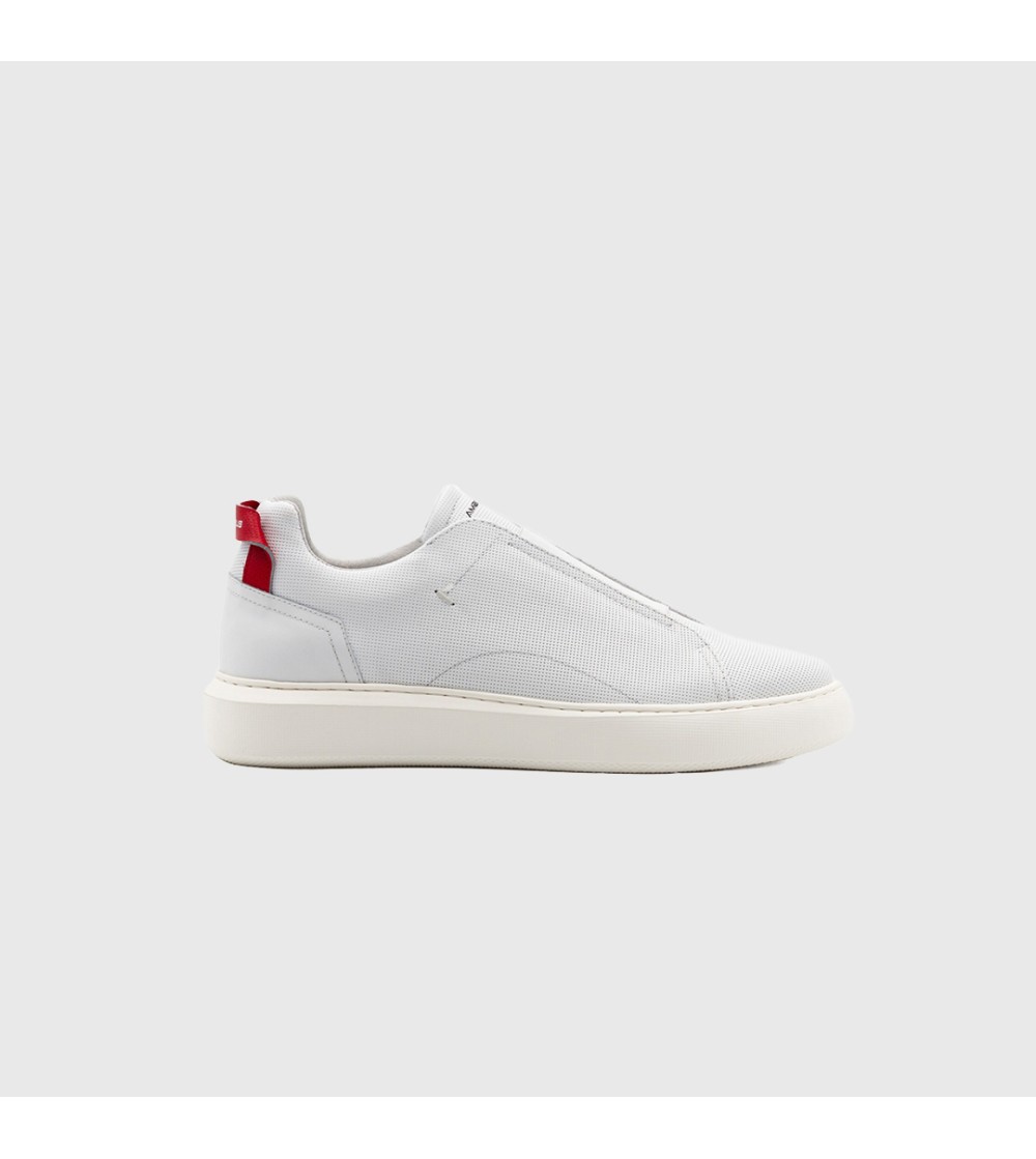 Ambitious Eclipse Slipon Cassetta Elastico Centrale Bianco Rosso
