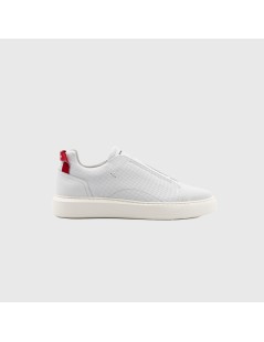 Ambitious Eclipse Slipon Cassetta Elastico Centrale Bianco Rosso