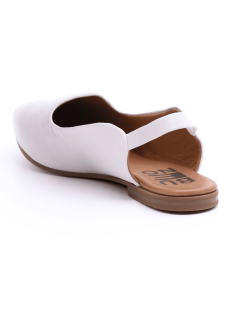 Bueno Ballerina a Punta Tacco Elastico Foderato Tallone Bianco