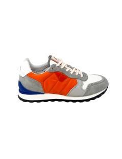 Ambitious Sneakers Balance Silky Inserti Tessuto Grigio Arancio
