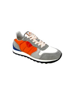 Ambitious Sneakers Balance Silky Inserti Tessuto Grigio Arancio