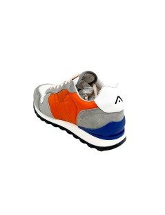 Ambitious Sneakers Balance Silky Inserti Tessuto Grigio Arancio