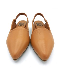 Bueno Ballerina a Punta Tacco Elastico Foderato Tallone Cuoio