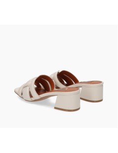 Bibi Lou Holly Ciabattina Mule Intrecciata Pelle Bianco