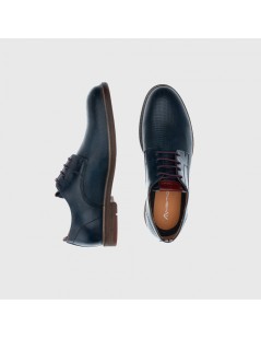 Ambitious Stringate Uomo Derby Vitello Traforato Navy