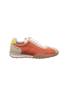 Ambitious Sneakers Uomo Fondo Riporto Laterale Tessuto Beige Arancio