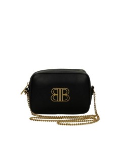 Bibi Lou Bauletto a Spalla Logo Centrale Tracolla Catena Nero