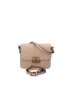 Bibi Lou Tracolla Pelle Patta Bottone con Logo Nudo