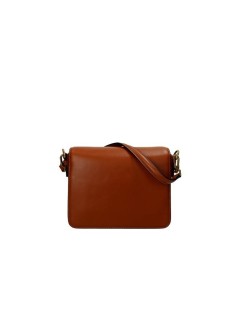 Bibi Lou Tracolla Pelle Patta Bottone con Logo Cuoio