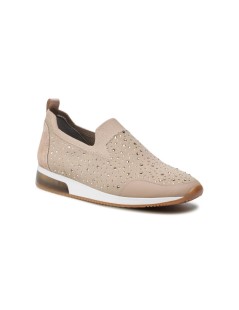 Ara Shoes Slipon Donna Tessuto a Calza con Strass Sabbia