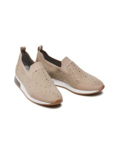 Ara Shoes Slipon Donna Tessuto a Calza con Strass Sabbia