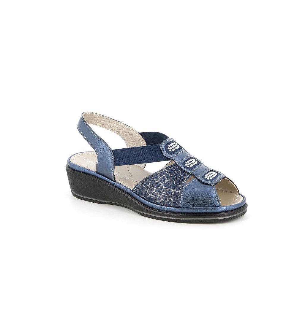 Grunland Sandalo Comfort Strass Blu