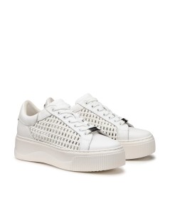 Cult PERRY Sneakers Intrecci Traforata Zeppa Bianco
