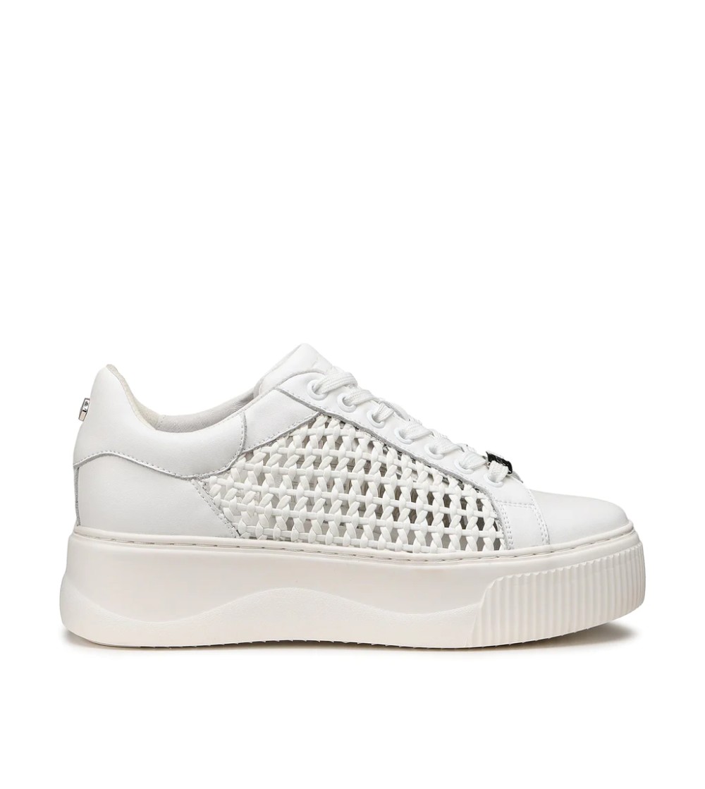 Cult PERRY Sneakers Intrecci Traforata Zeppa Bianco