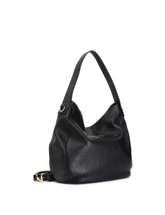 CAFèNOIR Shopper Zip Tasca Retro Tracolla Nero