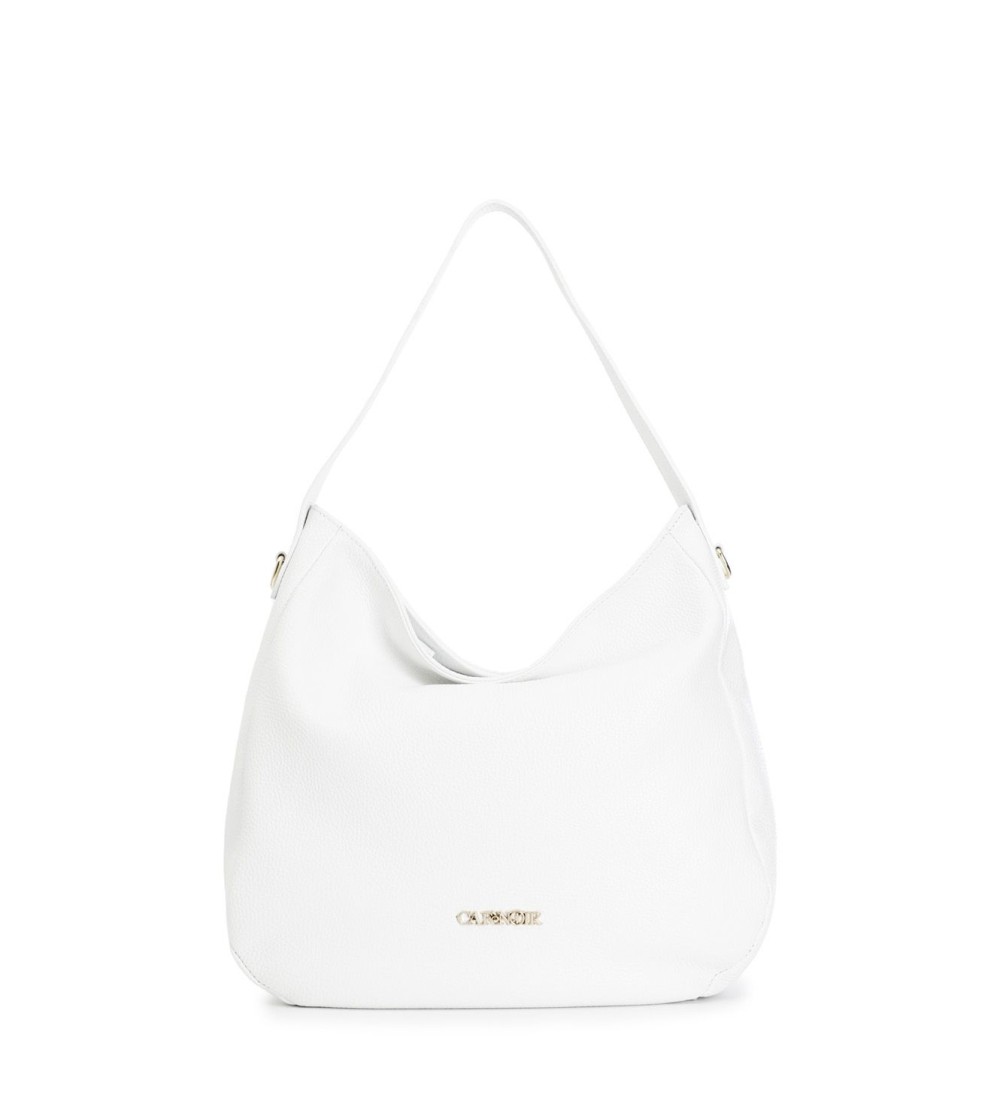 CAFèNOIR Shopper Zip Tasca Retro Tracolla Bianco