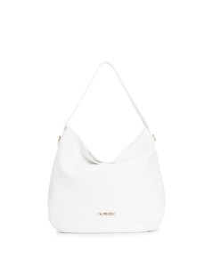 CAFèNOIR Shopper Zip Tasca Retro Tracolla Bianco