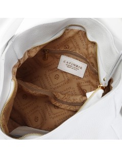 CAFèNOIR Shopper Zip Tasca Retro Tracolla Bianco