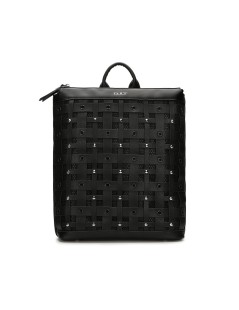 Cult Zaino Rete Intrecci Borchie Occhielli Zip Nero