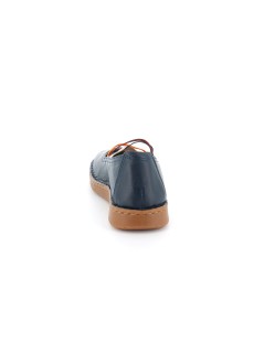 Grunland Ballerina Zeppa Fasce Multicolor Elastiche Nappa Blu