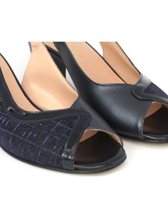 Soffice Sogno Sandalo Classic Vernice Nappa Glitter Blu