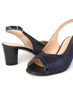 Soffice Sogno Sandalo Classic Vernice Nappa Glitter Blu