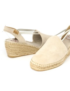 Toni Pons Espadrillas Slingback con Elastici Camoscio Pietra