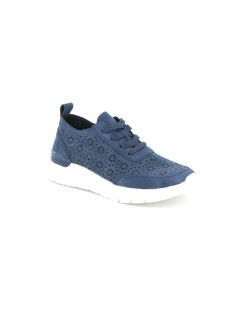 Grunland Sneakers Tagli Laser Decori Fiori Blu