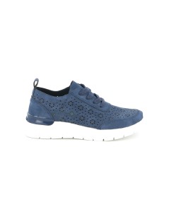 Grunland Sneakers Tagli Laser Decori Fiori Blu