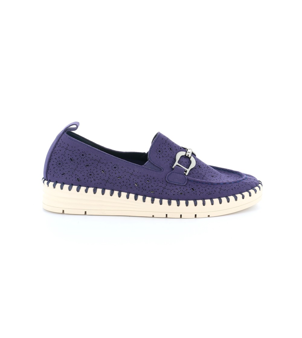 Grunland Mocassino Slip-on Traforato Vaschetta Accessorio Blu