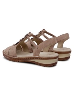 Ara Shoes Sandalo Comfort Treccia Elastico Strass Camoscio Camel