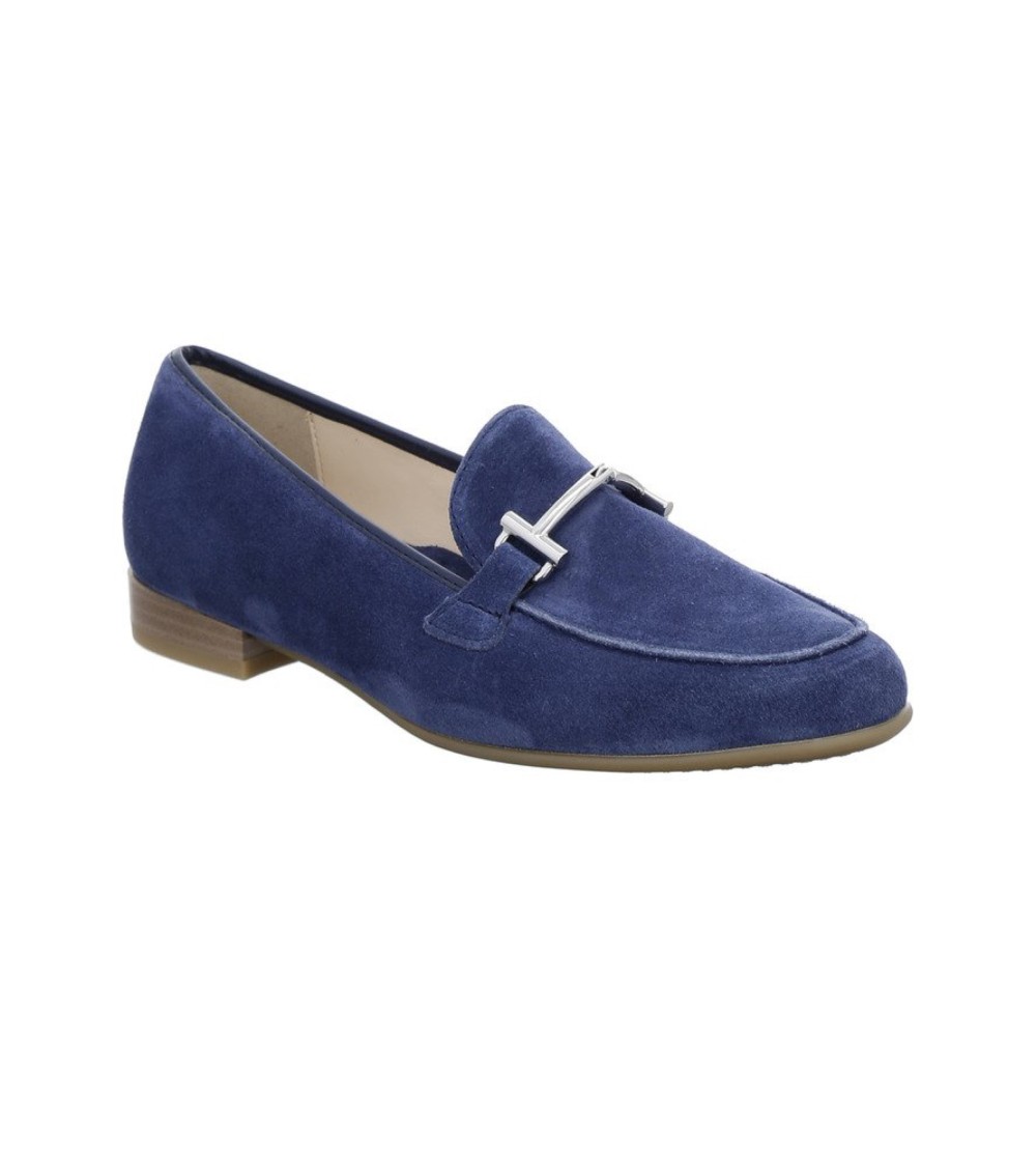 Ara Shoes Mocassino Tacco Basso Morsetto Camoscio Blu