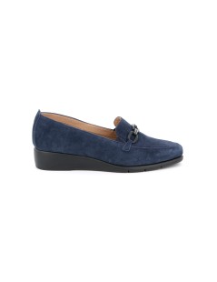 Grunland Mocassino Zeppa Vaschetta Accessorio con Strass Blu