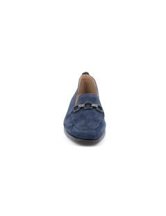 Grunland Mocassino Zeppa Vaschetta Accessorio con Strass Blu