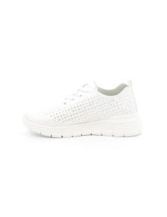 Grunland Sneakers Traforati Decori Laser Bianco Argento