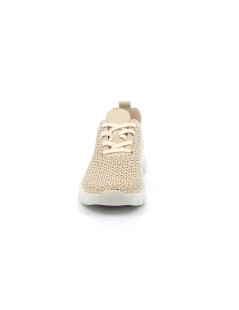 Grunland Sneakers Traforati Decori Laser Bianco Beige Oro