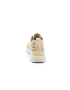 Grunland Sneakers Traforati Decori Laser Bianco Beige Oro
