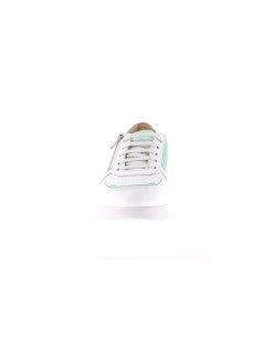 Grunland Sneakers Tagli Dettagli Verde Laminati Zip Bianco Argento